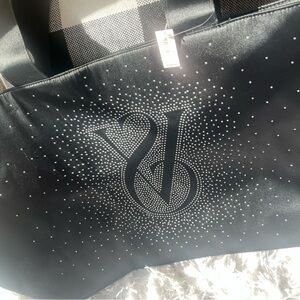 Victoria's Secret Black Tote with Silver Accents